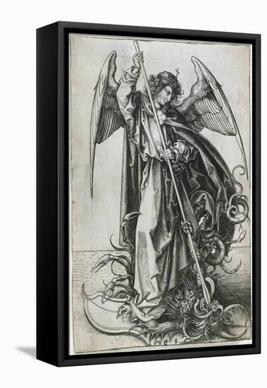 Saint Michel terrassant le dragon-Martin Schongauer-Framed Premier Image Canvas