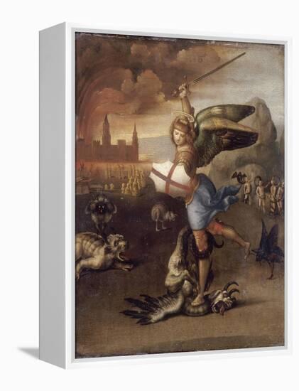 Saint Michel-Raffaello Sanzio-Framed Premier Image Canvas