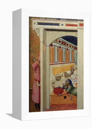 Saint Nicholas Giving Three Balls of Gold to Three Poor Girls-Ambrogio Lorenzetti-Framed Giclee Print