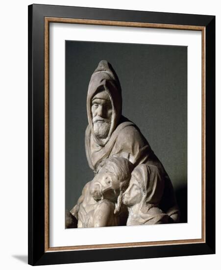 Saint Nicodema. Detail of Pieta Bandini. Marble Sculpture, 1553-Michelangelo Buonarroti-Framed Giclee Print