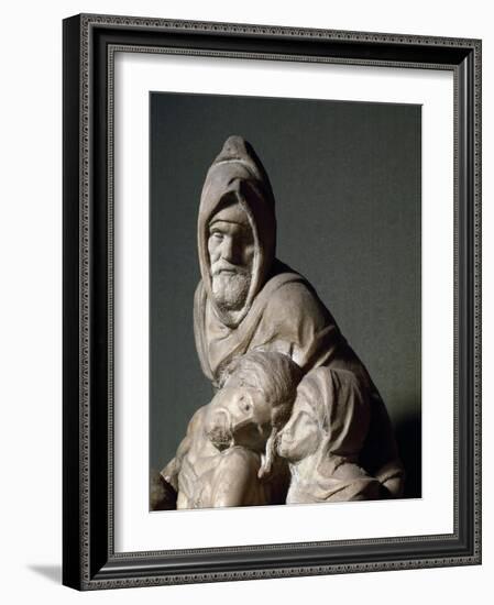 Saint Nicodema. Detail of Pieta Bandini. Marble Sculpture, 1553-Michelangelo Buonarroti-Framed Giclee Print