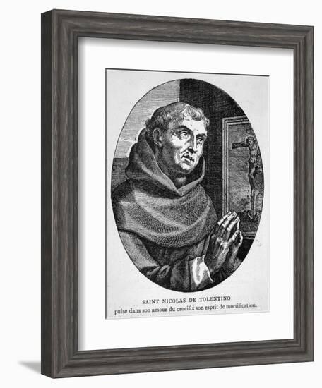 Saint Nicola di Tolentino Augustinian Friar Who Led an Uneventful Life of Patience and Humility-null-Framed Art Print