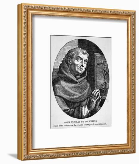 Saint Nicola di Tolentino Augustinian Friar Who Led an Uneventful Life of Patience and Humility-null-Framed Art Print