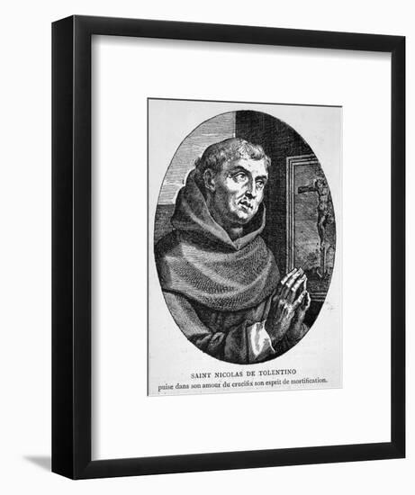 Saint Nicola di Tolentino Augustinian Friar Who Led an Uneventful Life of Patience and Humility-null-Framed Art Print