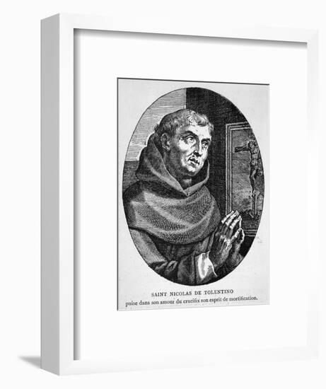 Saint Nicola di Tolentino Augustinian Friar Who Led an Uneventful Life of Patience and Humility-null-Framed Art Print