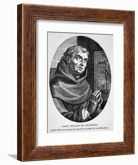 Saint Nicola di Tolentino Augustinian Friar Who Led an Uneventful Life of Patience and Humility-null-Framed Art Print