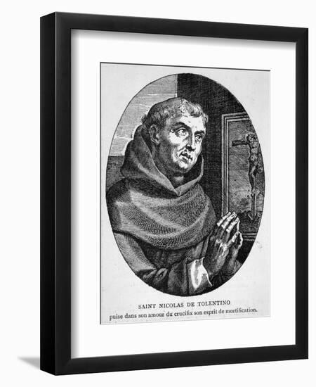 Saint Nicola di Tolentino Augustinian Friar Who Led an Uneventful Life of Patience and Humility-null-Framed Art Print