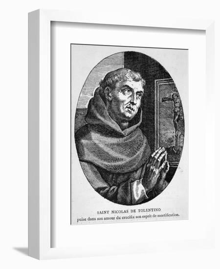 Saint Nicola di Tolentino Augustinian Friar Who Led an Uneventful Life of Patience and Humility-null-Framed Art Print