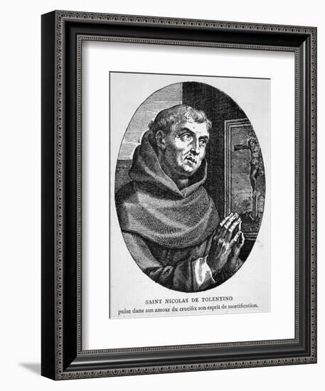 Saint Nicola di Tolentino Augustinian Friar Who Led an Uneventful Life of Patience and Humility-null-Framed Art Print