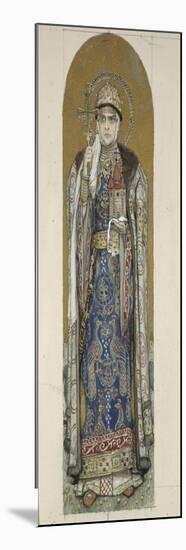 Saint Olga, Princess of Kiev (Study for Frescos in the St Vladimir's Cathedral of Kie), 1884-1889-Viktor Mikhaylovich Vasnetsov-Mounted Giclee Print