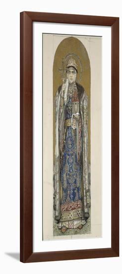 Saint Olga, Princess of Kiev (Study for Frescos in the St Vladimir's Cathedral of Kie), 1884-1889-Viktor Mikhaylovich Vasnetsov-Framed Giclee Print