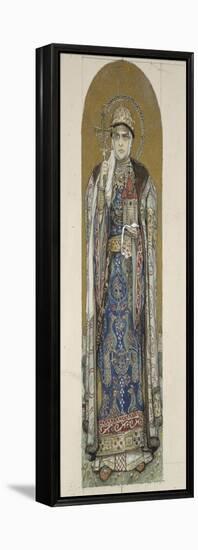 Saint Olga, Princess of Kiev (Study for Frescos in the St Vladimir's Cathedral of Kie), 1884-1889-Viktor Mikhaylovich Vasnetsov-Framed Premier Image Canvas