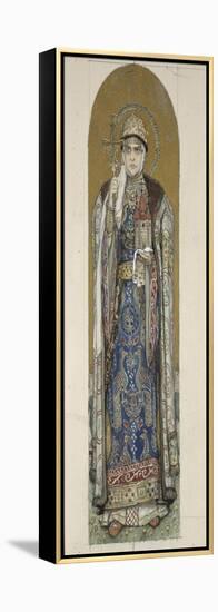 Saint Olga, Princess of Kiev (Study for Frescos in the St Vladimir's Cathedral of Kie), 1884-1889-Viktor Mikhaylovich Vasnetsov-Framed Premier Image Canvas