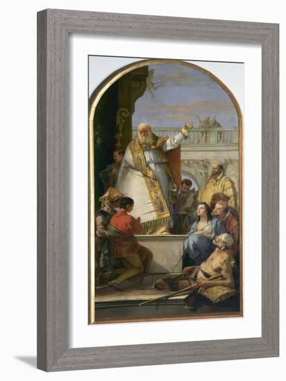 Saint Patrick, Bishop of Ireland-Giovanni Battista Tiepolo-Framed Giclee Print