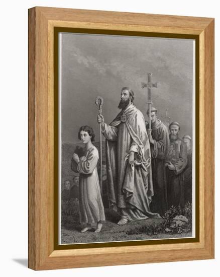 Saint Patrick Going to Tara Ireland-null-Framed Premier Image Canvas