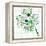 Saint Patrick's Day Doodles in the Shape of Clover with Four Leaves-Alisa Foytik-Framed Stretched Canvas