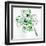 Saint Patrick's Day Doodles in the Shape of Clover with Four Leaves-Alisa Foytik-Framed Art Print