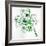 Saint Patrick's Day Doodles in the Shape of Clover with Four Leaves-Alisa Foytik-Framed Art Print