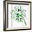 Saint Patrick's Day Doodles in the Shape of Clover with Four Leaves-Alisa Foytik-Framed Art Print