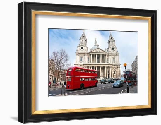 Saint Paul Cathedral London Uk-null-Framed Art Print