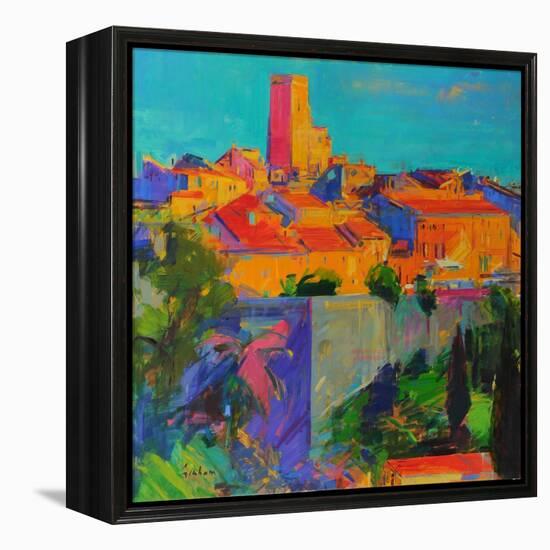 Saint-Paul De Vence, Golden Light, 2022 (Oil on Canvas)-Peter Graham-Framed Premier Image Canvas