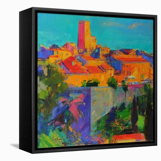 Saint-Paul De Vence, Golden Light, 2022 (Oil on Canvas)-Peter Graham-Framed Premier Image Canvas