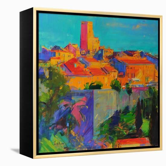 Saint-Paul De Vence, Golden Light, 2022 (Oil on Canvas)-Peter Graham-Framed Premier Image Canvas