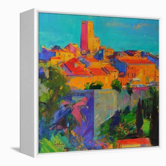 Saint-Paul De Vence, Golden Light, 2022 (Oil on Canvas)-Peter Graham-Framed Premier Image Canvas