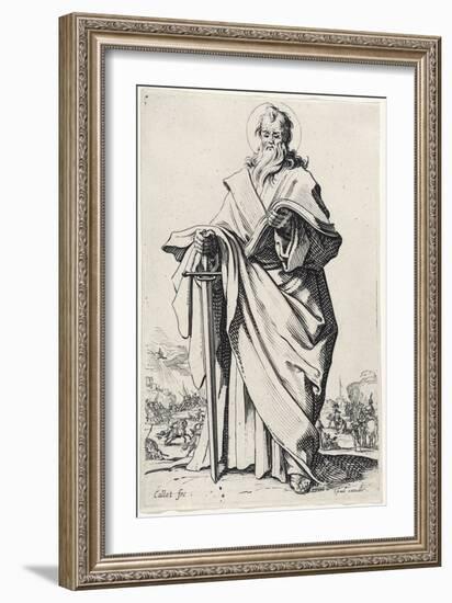 Saint Paul from Les Grands Apôtres (The Large Apostles), 1631 (Etching)-Jacques Callot-Framed Giclee Print