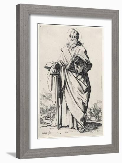 Saint Paul from Les Grands Apôtres (The Large Apostles), 1631 (Etching)-Jacques Callot-Framed Giclee Print