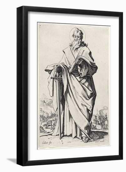 Saint Paul from Les Grands Apôtres (The Large Apostles), 1631 (Etching)-Jacques Callot-Framed Giclee Print