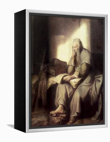 Saint Paul in Prison-Rembrandt van Rijn-Framed Premier Image Canvas