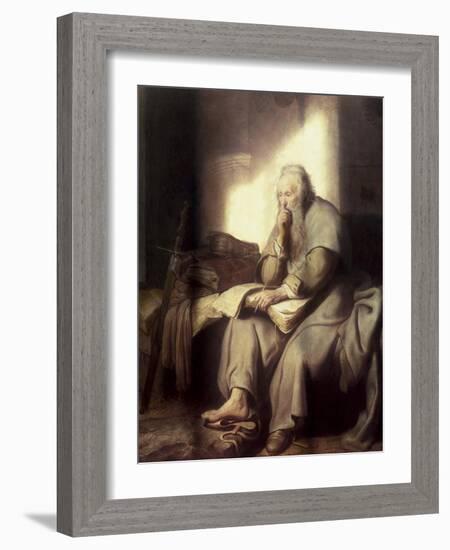 Saint Paul in Prison-Rembrandt van Rijn-Framed Giclee Print