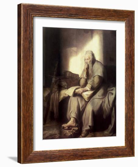 Saint Paul in Prison-Rembrandt van Rijn-Framed Giclee Print