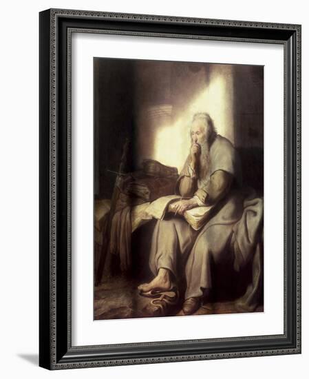 Saint Paul in Prison-Rembrandt van Rijn-Framed Giclee Print