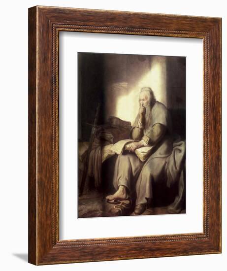 Saint Paul in Prison-Rembrandt van Rijn-Framed Giclee Print