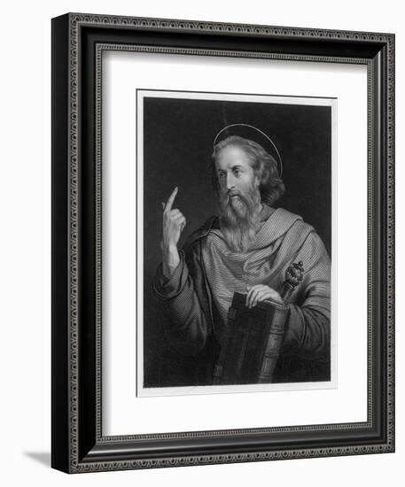 Saint Paul of Tarsus Rabbi Tentmaker Missionary Depicted Preaching-null-Framed Art Print