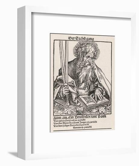 Saint Paul of Tarsus Rabbi Tentmaker Missionary Reading Book Swords in Hand-null-Framed Art Print