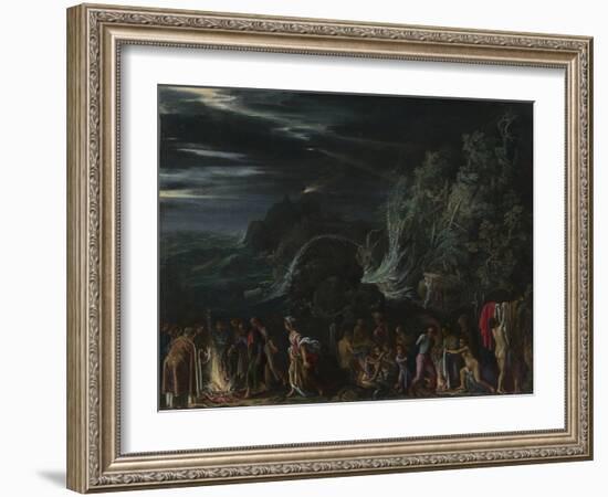 Saint Paul on Malta, Ca. 1600-Adam Elsheimer-Framed Giclee Print