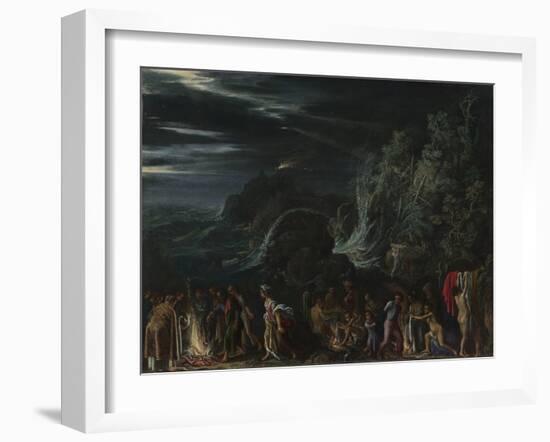 Saint Paul on Malta, Ca. 1600-Adam Elsheimer-Framed Giclee Print