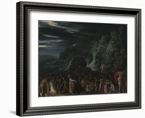 Saint Paul on Malta, Ca. 1600-Adam Elsheimer-Framed Giclee Print