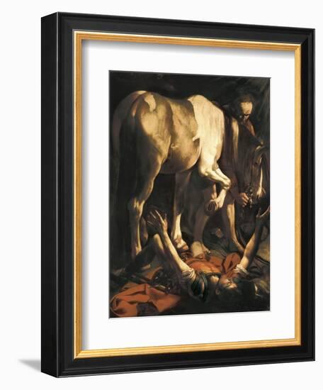 Saint Paul's Conversion-Caravaggio-Framed Art Print
