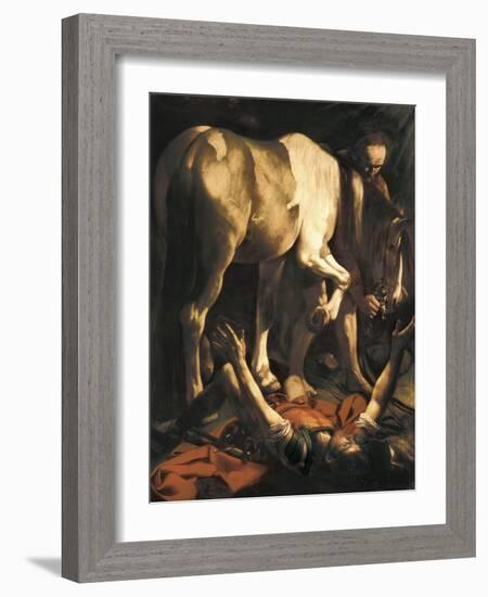 Saint Paul's Conversion-Caravaggio-Framed Art Print