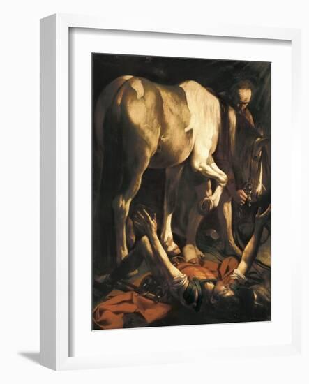 Saint Paul's Conversion-Caravaggio-Framed Art Print