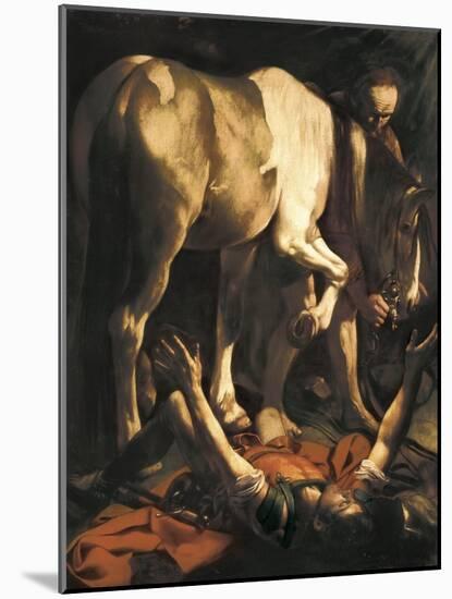 Saint Paul's Conversion-Caravaggio-Mounted Art Print