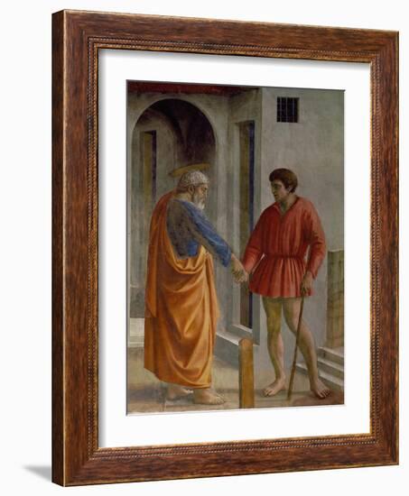 Saint Peter Hands the Tribute to the Tax Collector-Masaccio-Framed Giclee Print