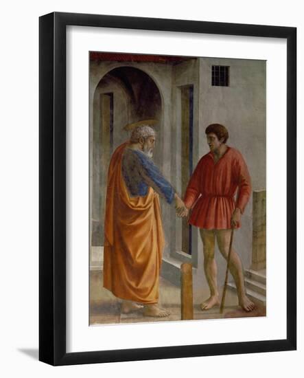 Saint Peter Hands the Tribute to the Tax Collector-Masaccio-Framed Giclee Print