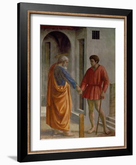 Saint Peter Hands the Tribute to the Tax Collector-Masaccio-Framed Giclee Print