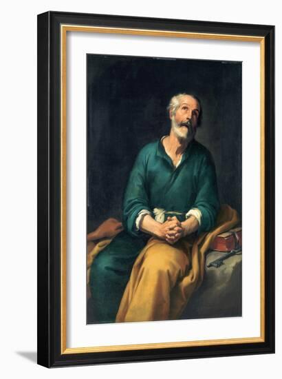 Saint Peter in Tears, C. 1655-Bartolomé Estebàn Murillo-Framed Giclee Print