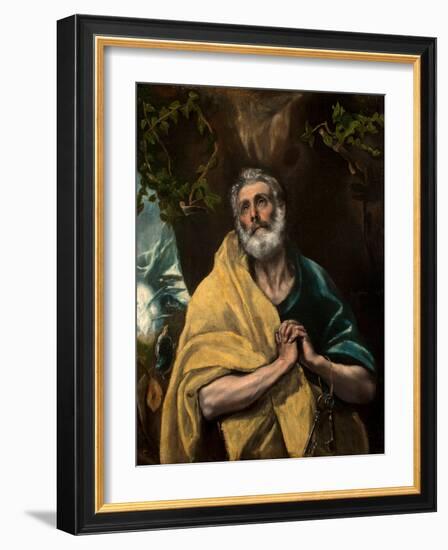 Saint Peter in Tears-El Greco-Framed Giclee Print